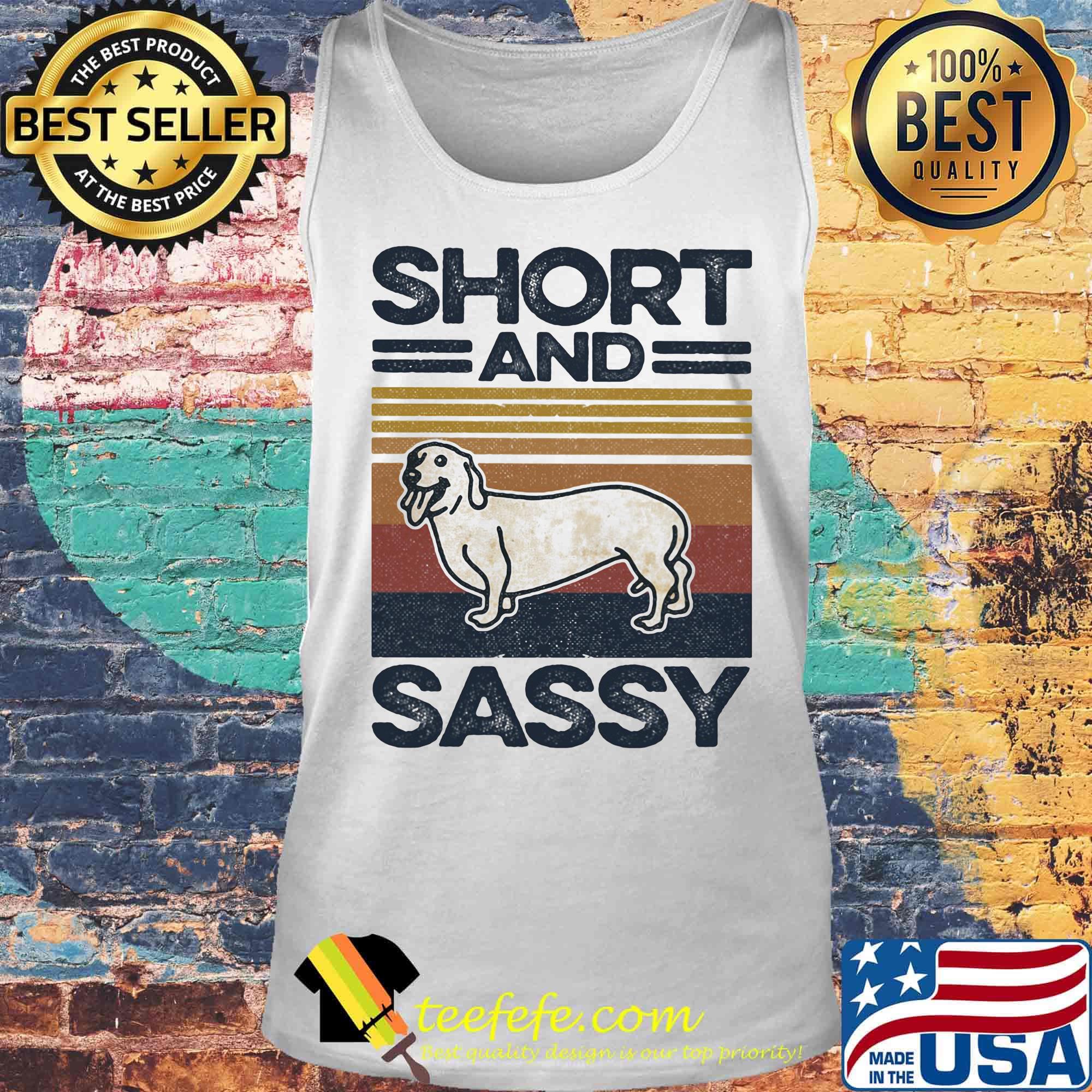 Dog short and sassy vintage retro s Tank top Dog short and sassy vintage retro s Tank top