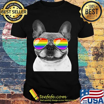 Dog White Glasses GLBT Shirt