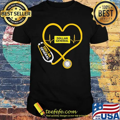 Dollar General nurse stethoscope love heartbeat shirt
