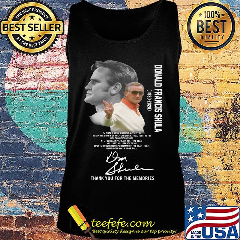 Donald francis shula thank you for the memories signatures s Tank top Donald francis shula thank you for the memories signatures s Tank top