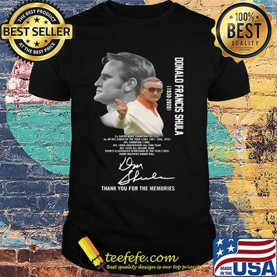 Donald francis shula thank you for the memories signatures shirt