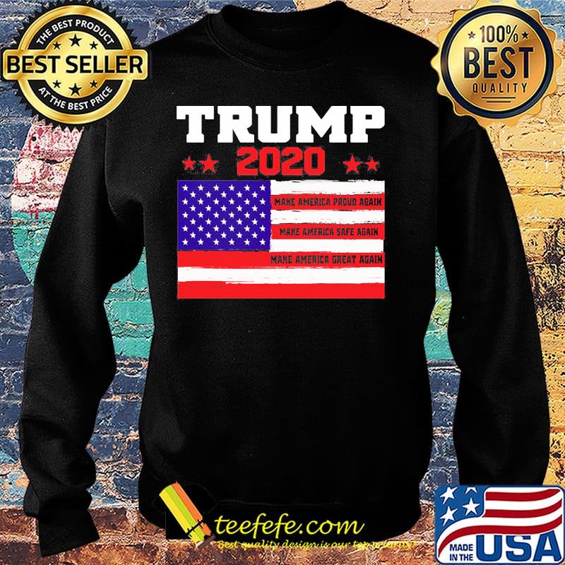 Donald trump 2020 make america proud again make america safe again make america great again flag independence day s Sweater Donald trump 2020 make america proud again make america safe again make america great again flag independence day s Sweater