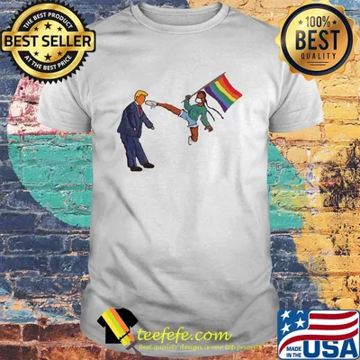 Donald Trump Girl LGBT Face Mark Flag Shirt