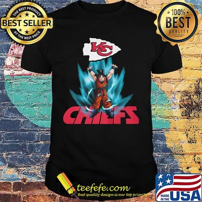 Dragon ball 7 songoku kansas city chiefs football logo shirt