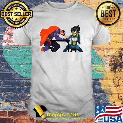 Dragon ball 7 vegeta vs superman arm wrestling shirt