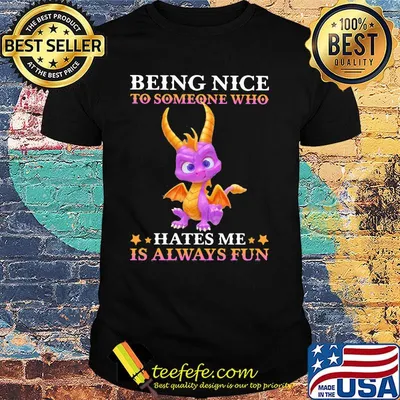 Dragon being nice to someone who hates me is always fun stars shirt