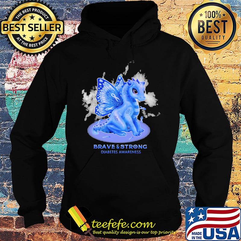 Dragon butterfly brave and strong diabetes awareness s Hoodie Dragon butterfly brave and strong diabetes awareness s Hoodie