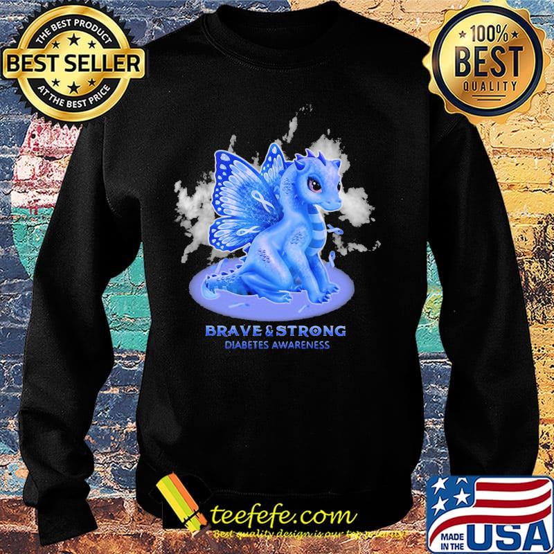 Dragon butterfly brave and strong diabetes awareness s Sweater Dragon butterfly brave and strong diabetes awareness s Sweater