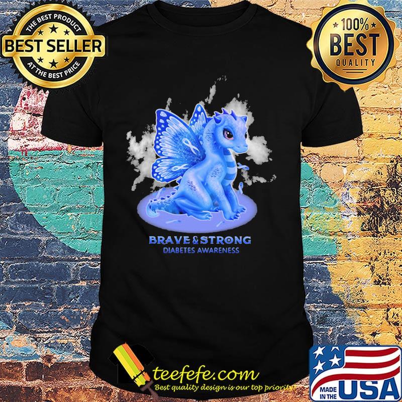 Dragon butterfly brave and strong diabetes awareness shirt Dragon butterfly brave and strong diabetes awareness shirt