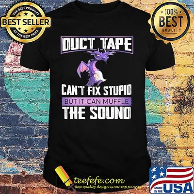 Dragon duct tape can't fix stupid but it can muffle the sound shirt