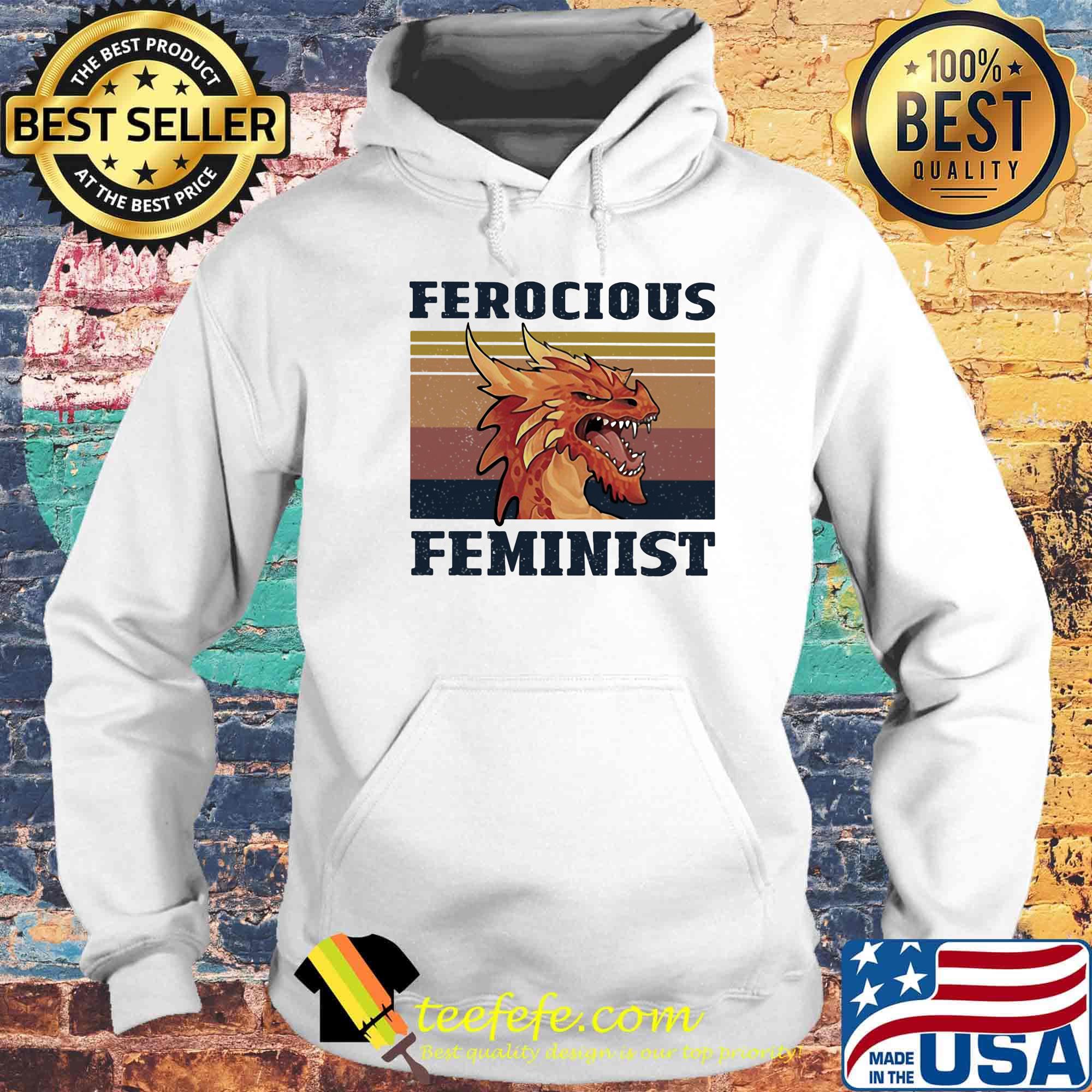 Dragon ferocious feminist vintage retro s Hoodie Dragon ferocious feminist vintage retro s Hoodie