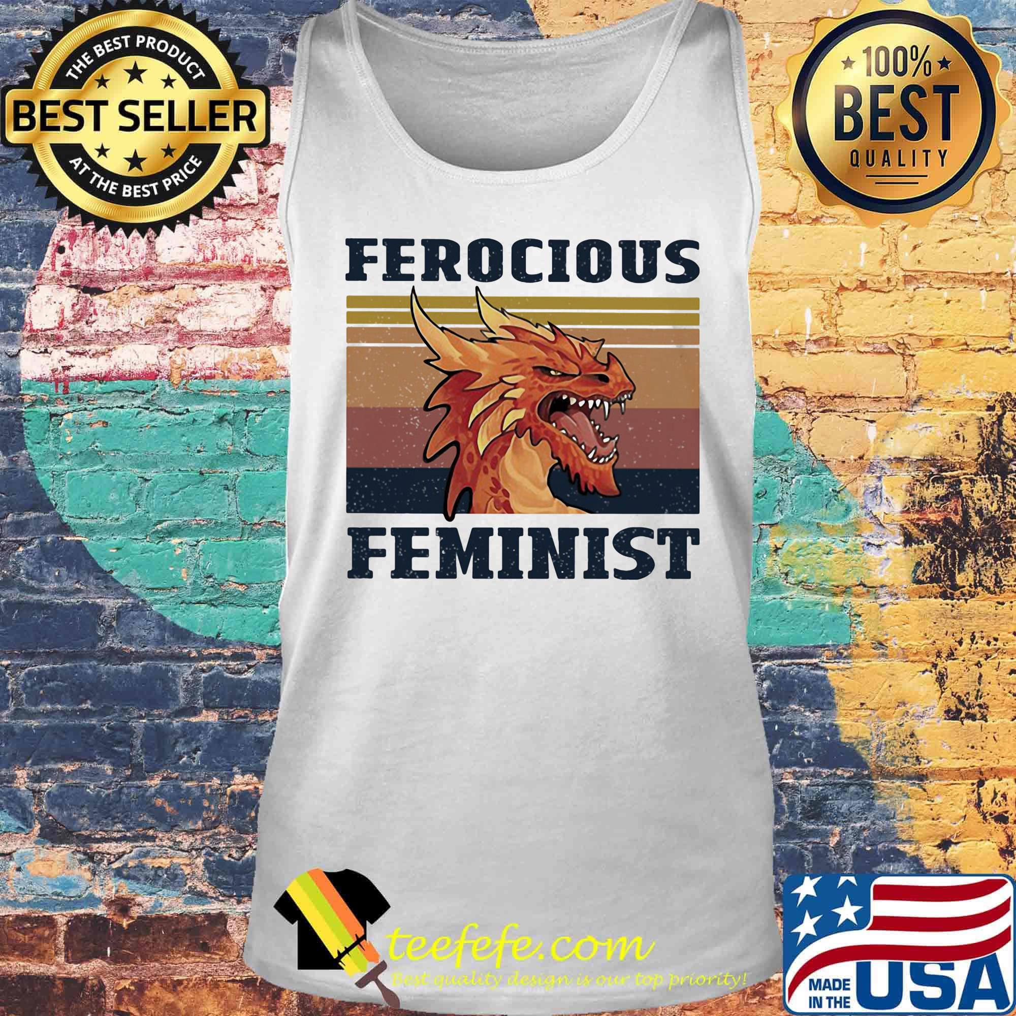 Dragon ferocious feminist vintage retro s Tank top Dragon ferocious feminist vintage retro s Tank top