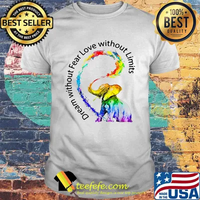 Dream without fear love without limits elephant color LGBT shirt