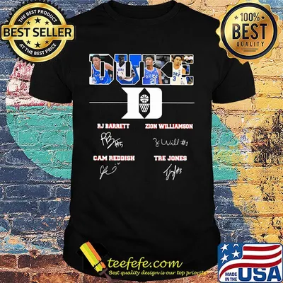 Duke blue devils basketball players signatures shirt
