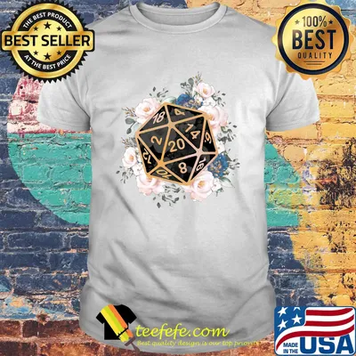 Dungeons And Dragons Dice d20 flowers shirt