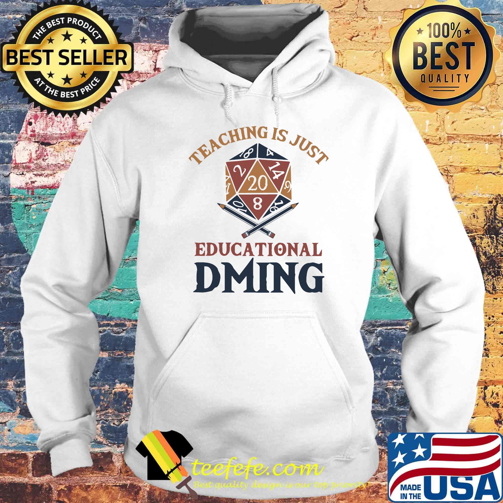 Dungeons and Dragons Dice d20 teaching is just a educational dming s Hoodie Dungeons and Dragons Dice d20 teaching is just a educational dming s Hoodie