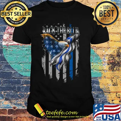 Eagles back the blue american flag independence day shirt