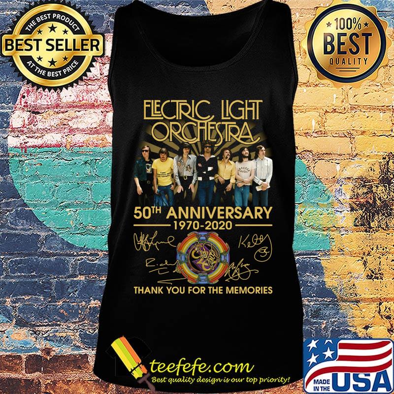 Electric light orchestra 50th anniversary 1970 2020 thank you for the memories signatures logo s Tank top Electric light orchestra 50th anniversary 1970 2020 thank you for the memories signatures logo s Tank top
