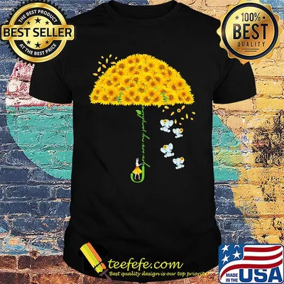 Elephants and umbrella sunflowers you are my sunshine shirt