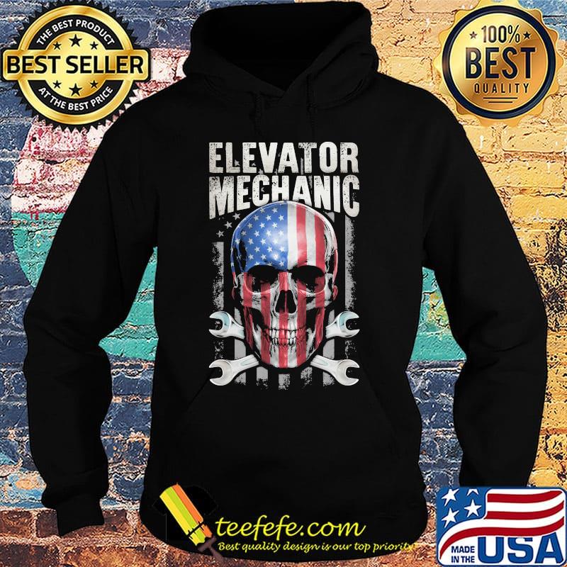 Elevator Mechanic Skullcap American Wrench Shirt Hoodie Elevator Mechanic Skullcap American Wrench Shirt Hoodie