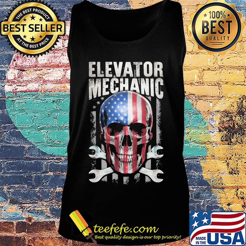 Elevator Mechanic Skullcap American Wrench Shirt Tank top Elevator Mechanic Skullcap American Wrench Shirt Tank top