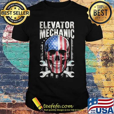 Elevator Mechanic Skullcap American Wrench Shirt