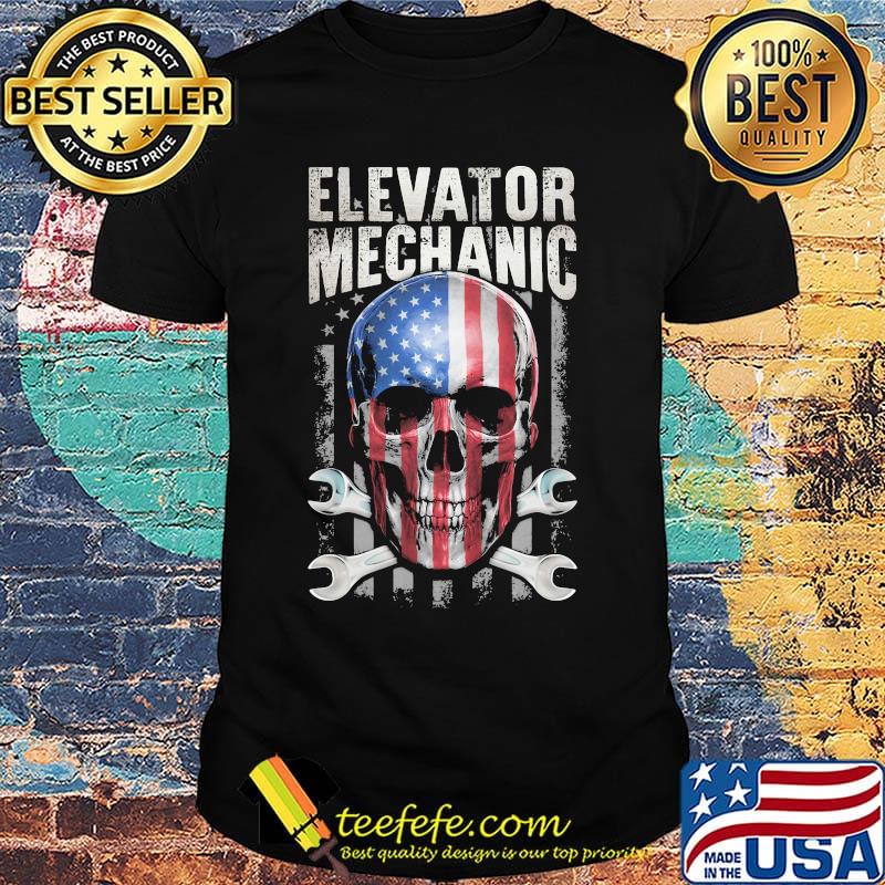 Elevator Mechanic Skullcap American Wrench Shirt Elevator Mechanic Skullcap American Wrench Shirt