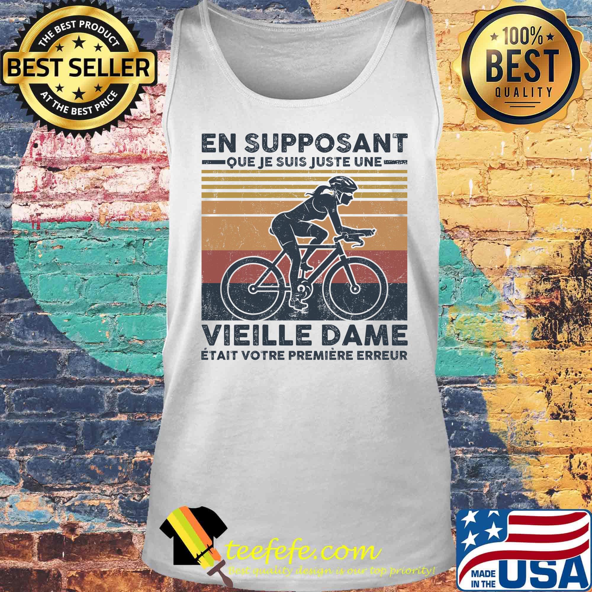 En supposant que je suis juste une vieille dame vintage retro s Tank top En supposant que je suis juste une vieille dame vintage retro s Tank top