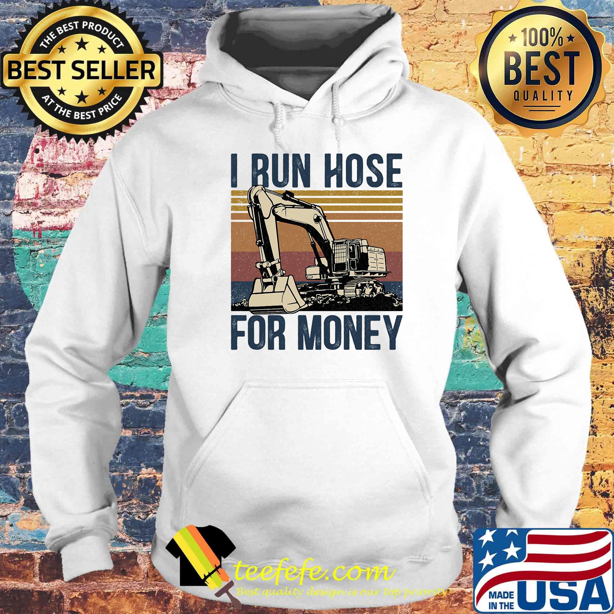 Excavator i run hose for money vintage retro s Hoodie Excavator i run hose for money vintage retro s Hoodie