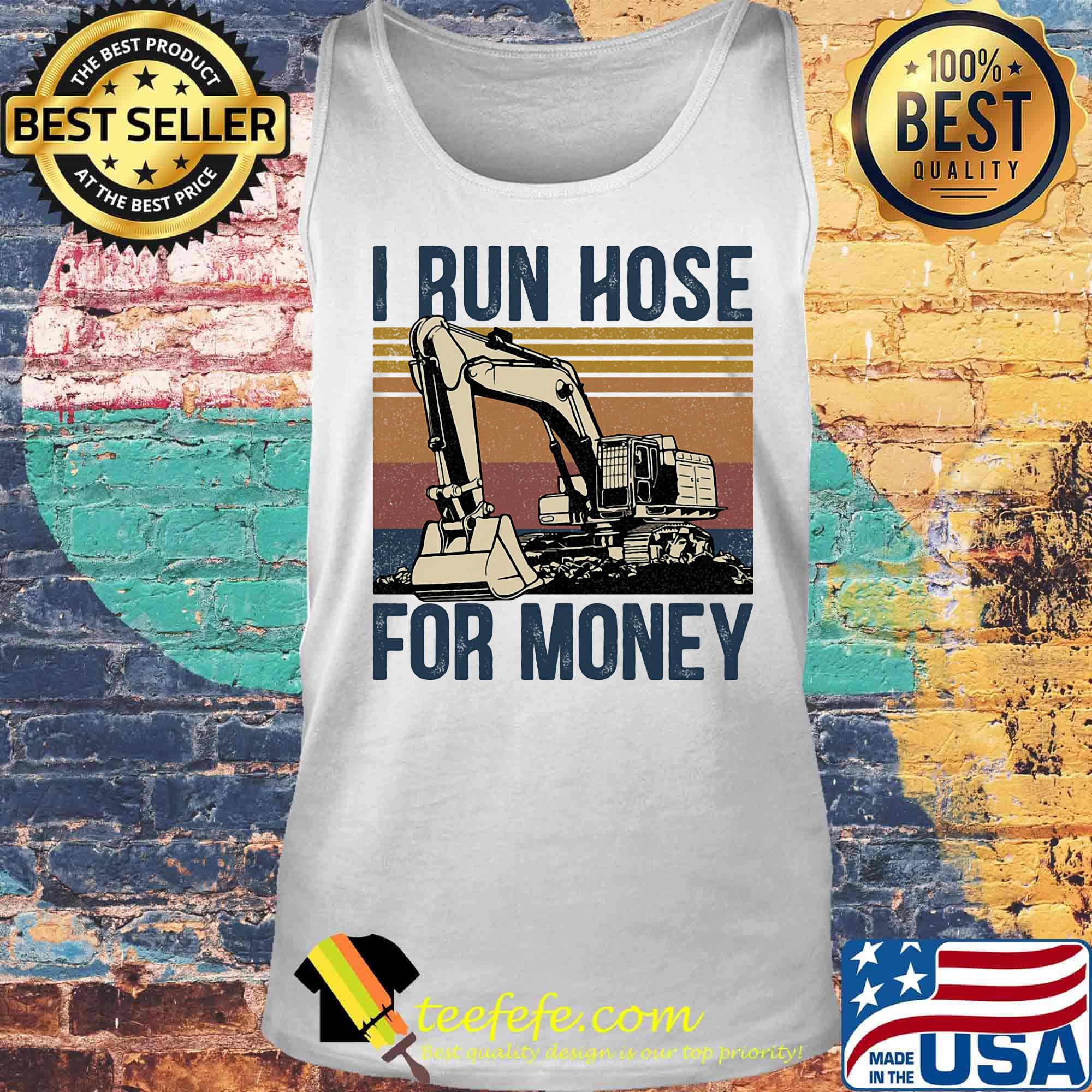 Excavator i run hose for money vintage retro s Tank top Excavator i run hose for money vintage retro s Tank top