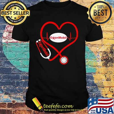 Exxon Mobil nurse stethoscope love heartbeat shirt