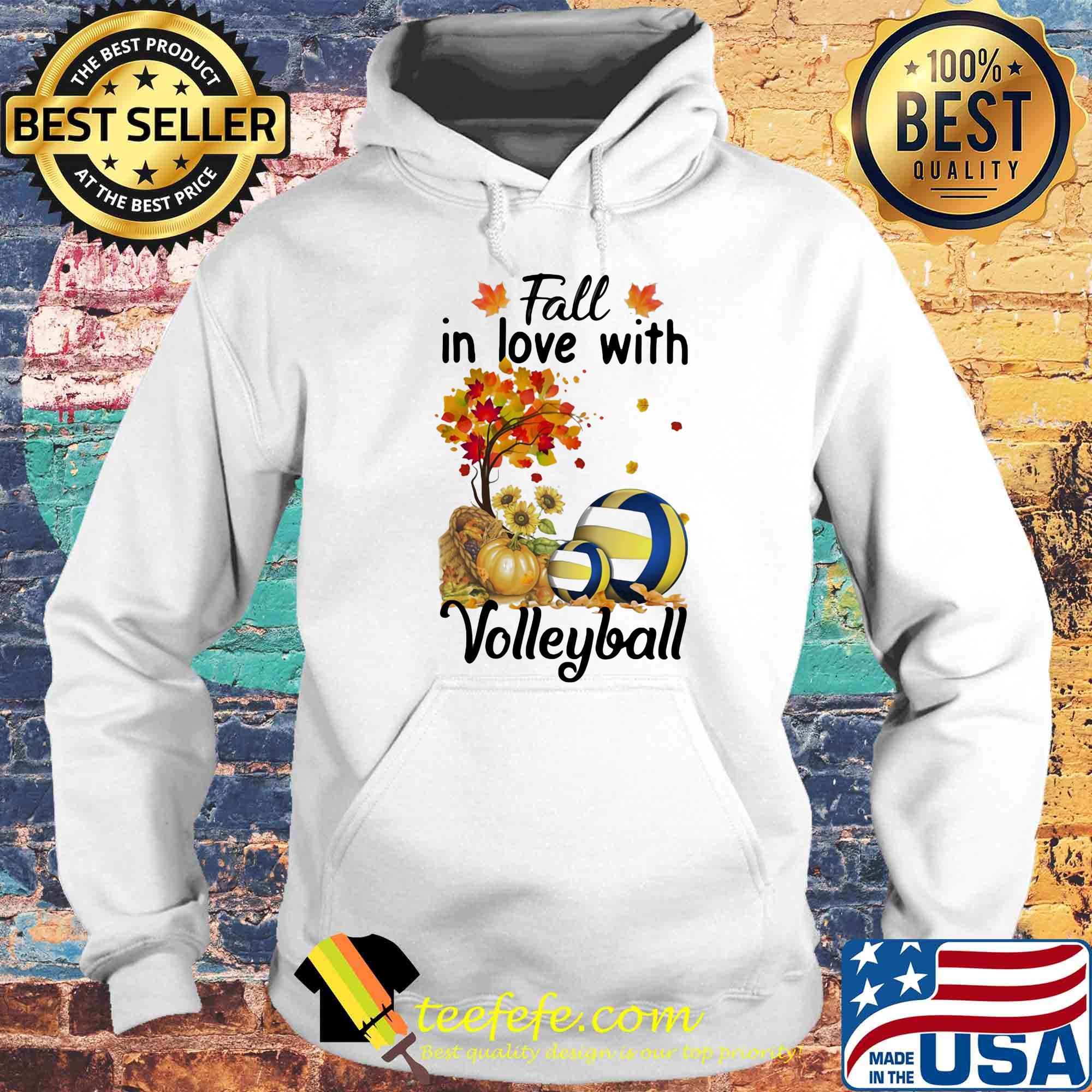 Fall in love with volleyball s Hoodie Fall in love with volleyball s Hoodie