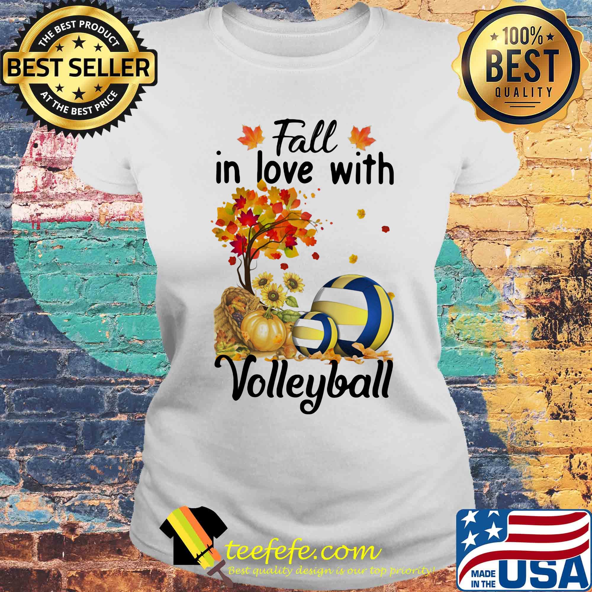 Fall in love with volleyball s Laides tee Fall in love with volleyball s Laides tee