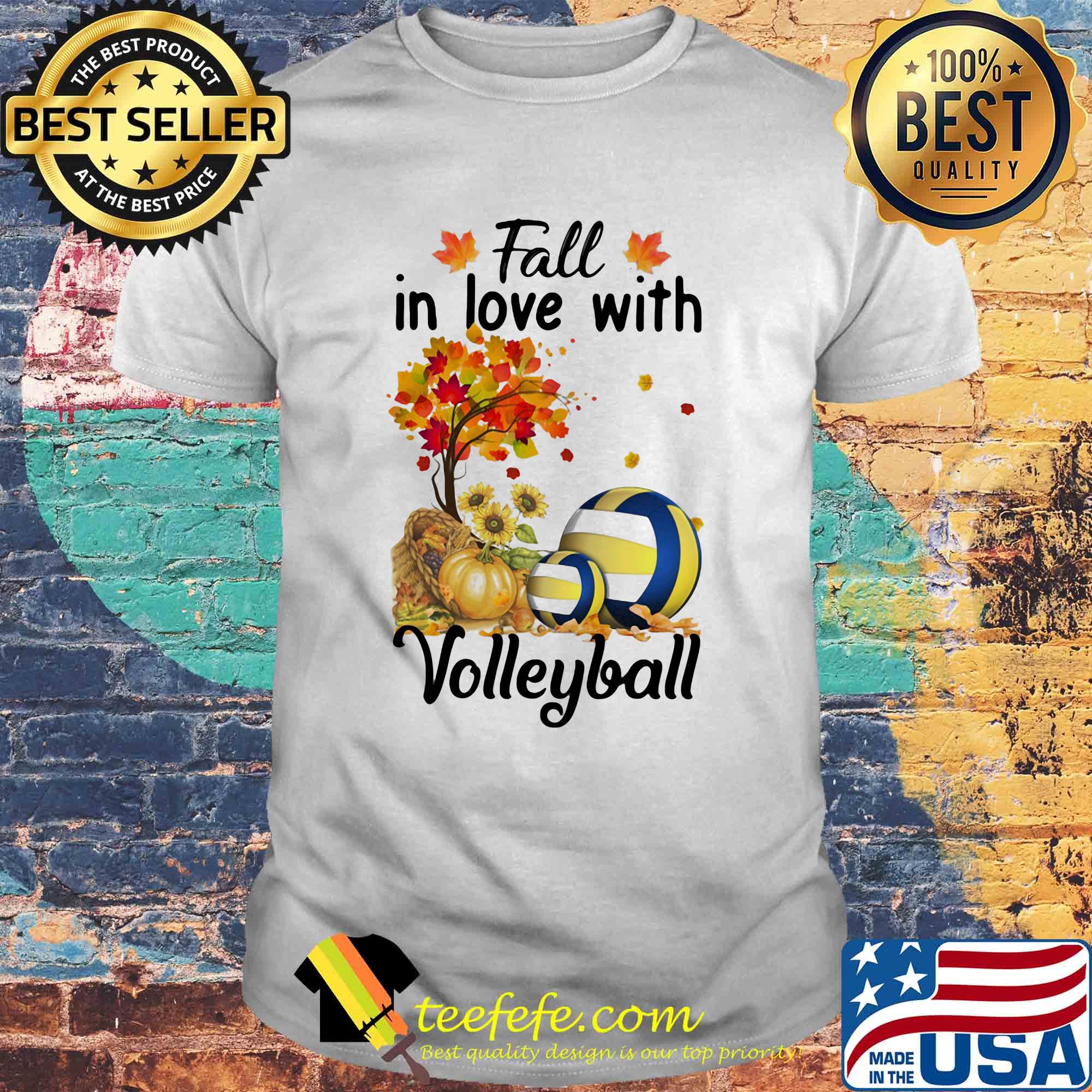 Fall in love with volleyball shirt