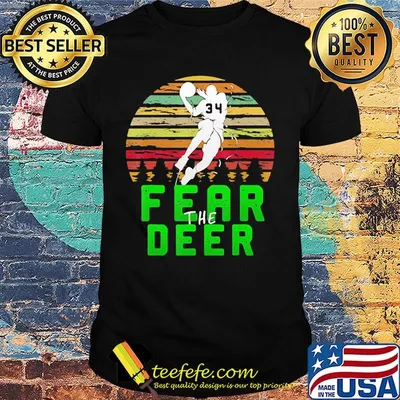 Fear The Deer Volleyball Man Vintage Retro Shirt