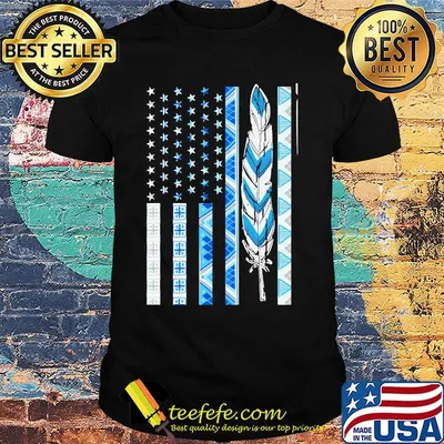 Feathers american flag happy independence day shirt