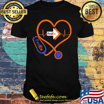 Fed Ex nurse stethoscope love heartbeat shirt
