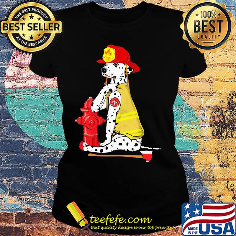 Firefighter Dalmatian Tattoo Logo Firefighter s Ladies tee Firefighter Dalmatian Tattoo Logo Firefighter s Ladies tee