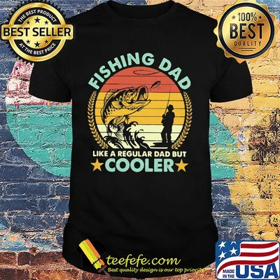 Fishing dad like a regular dad but cooler vintage retro shirt
