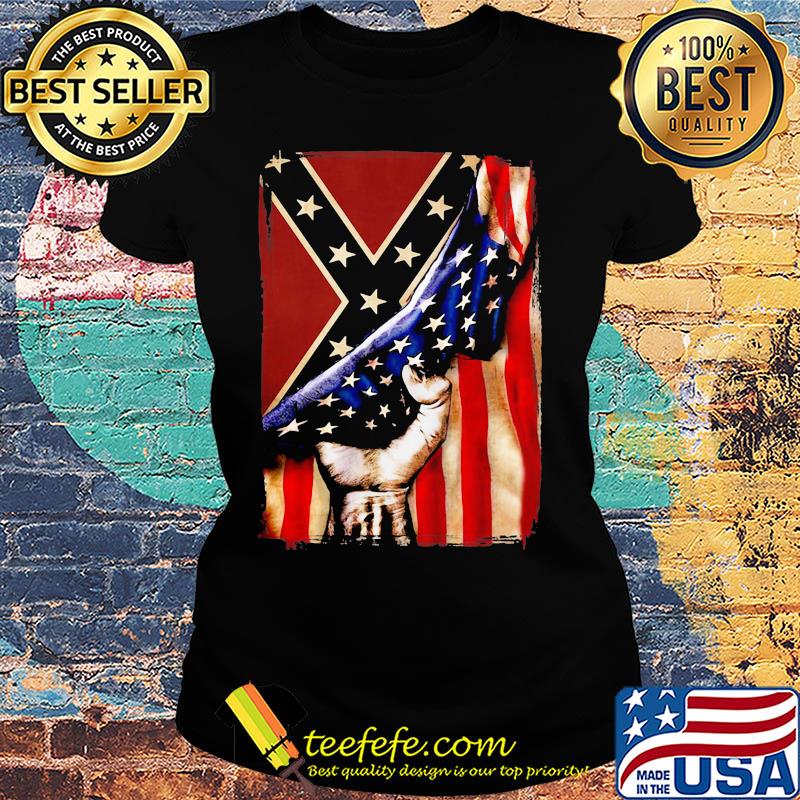 Flag american and dixieland s Ladies tee Flag american and dixieland s Ladies tee