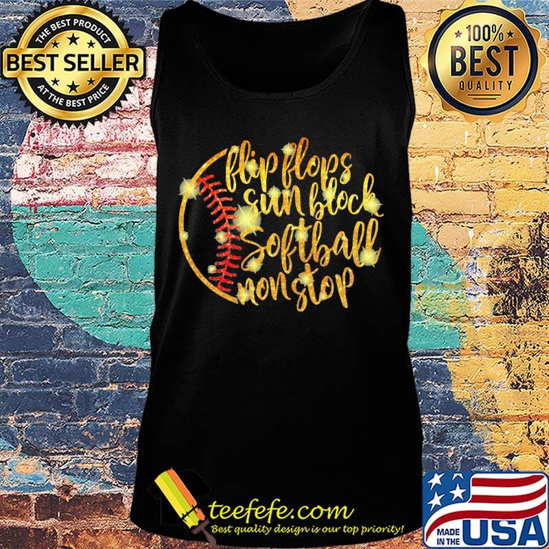 Flip flops sun block softball non stop diamond s Tank top Flip flops sun block softball non stop diamond s Tank top