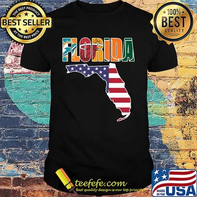 Florida america map happy independence day shirt