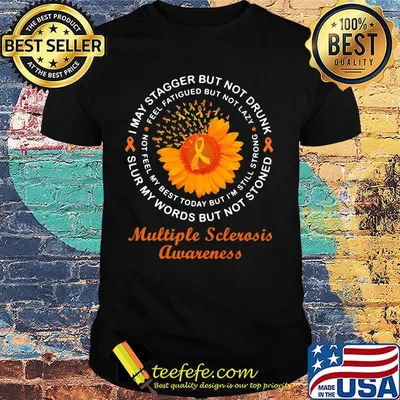 Flower and Cancer awareness Multiple Sclerosis Awareness shirt