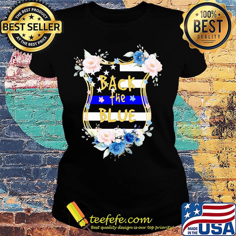 Flower independence day back the blue s Ladies tee Flower independence day back the blue s Ladies tee