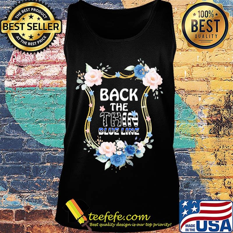 Flower independence day back the thin blue line s Tank top Flower independence day back the thin blue line s Tank top