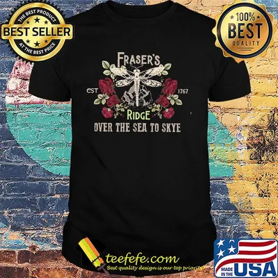 Fraser's over the sea to skye est ridge 1767 Dragonfly flower shirt