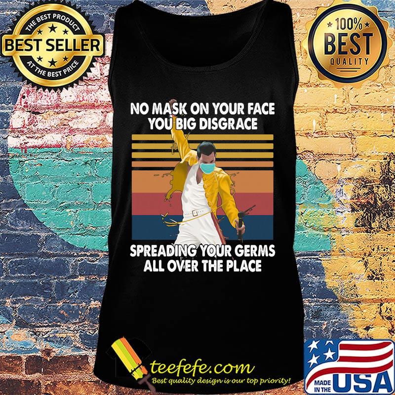 Freddie mercury no mask on your face you big disgrace spreading your germs all over the place vintage retri s Tank top Freddie mercury no mask on your face you big disgrace spreading your germs all over the place vintage retri s Tank top