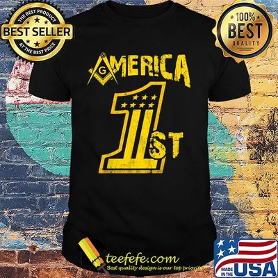 Freemasonry symbol Square and Compasses America 1st shirt