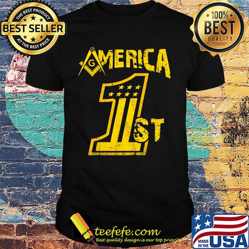 Freemasonry symbol Square and Compasses America 1st shirt