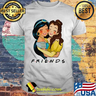 Friends disney belle and jasmine shirt